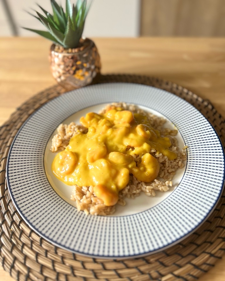 Arroz con langostinos 馃 en salsa de mango 馃キ Arroz con langostinos 馃 en salsa de mango 馃キ