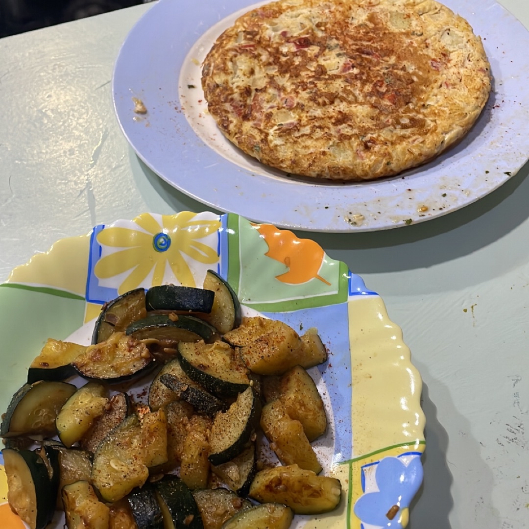 Calabacín plancha y tortilla jardinera Paso 2 Calabacín plancha y tortilla jardinera Paso 2