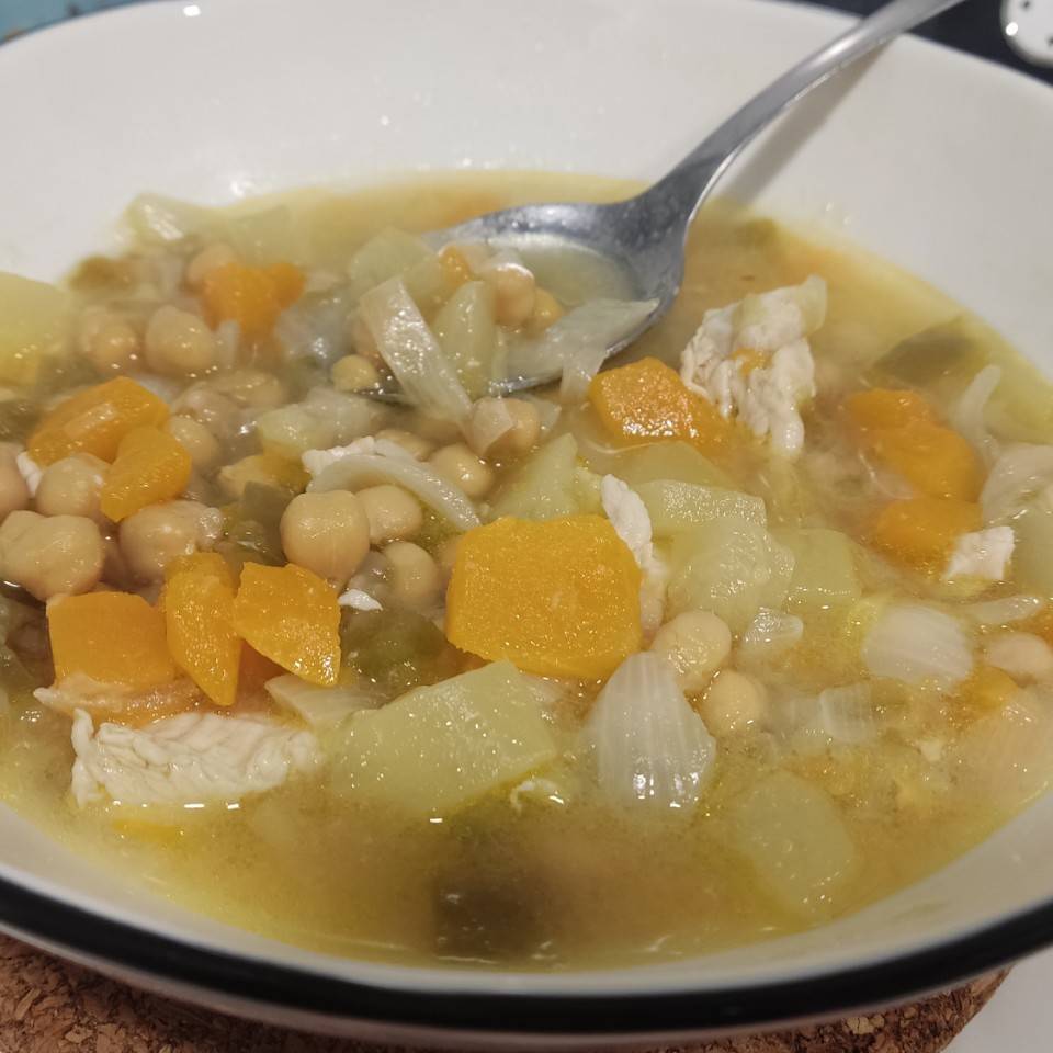 Garbanzos con verduras y pavo Garbanzos con verduras y pavo