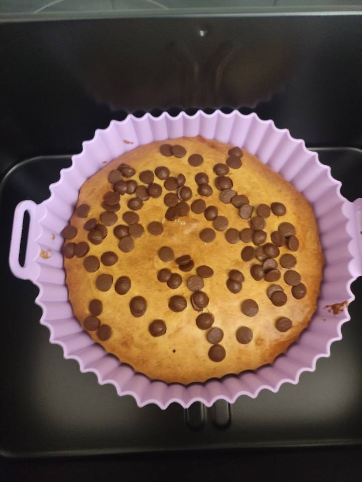 Blondie de plátano y crema de cacahuete.