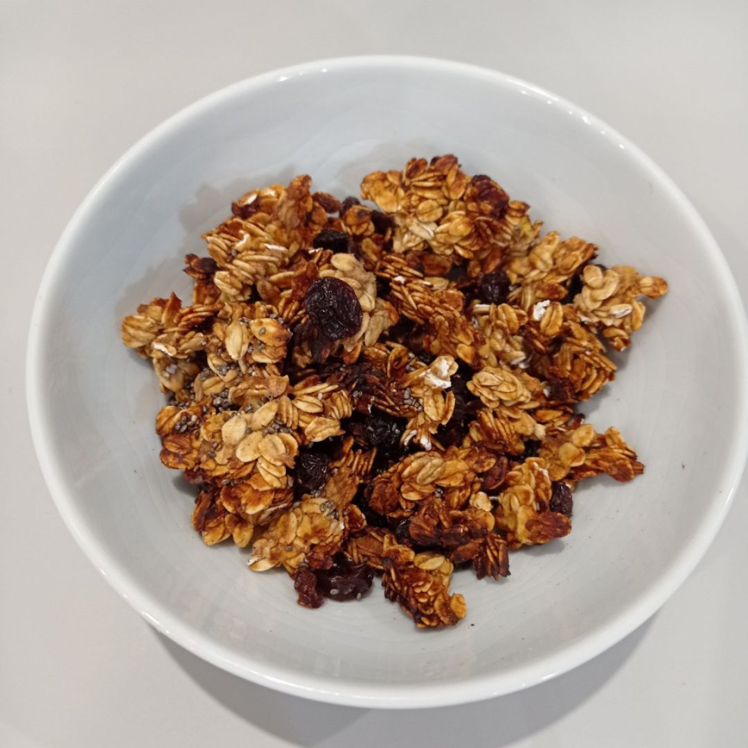 Granola de avena y plátano Granola de avena y plátano