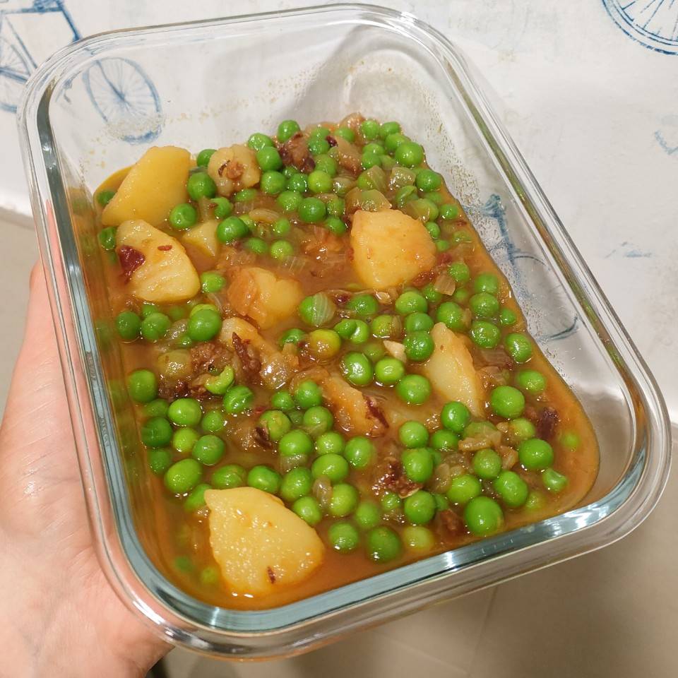 Guisantes con jamón 