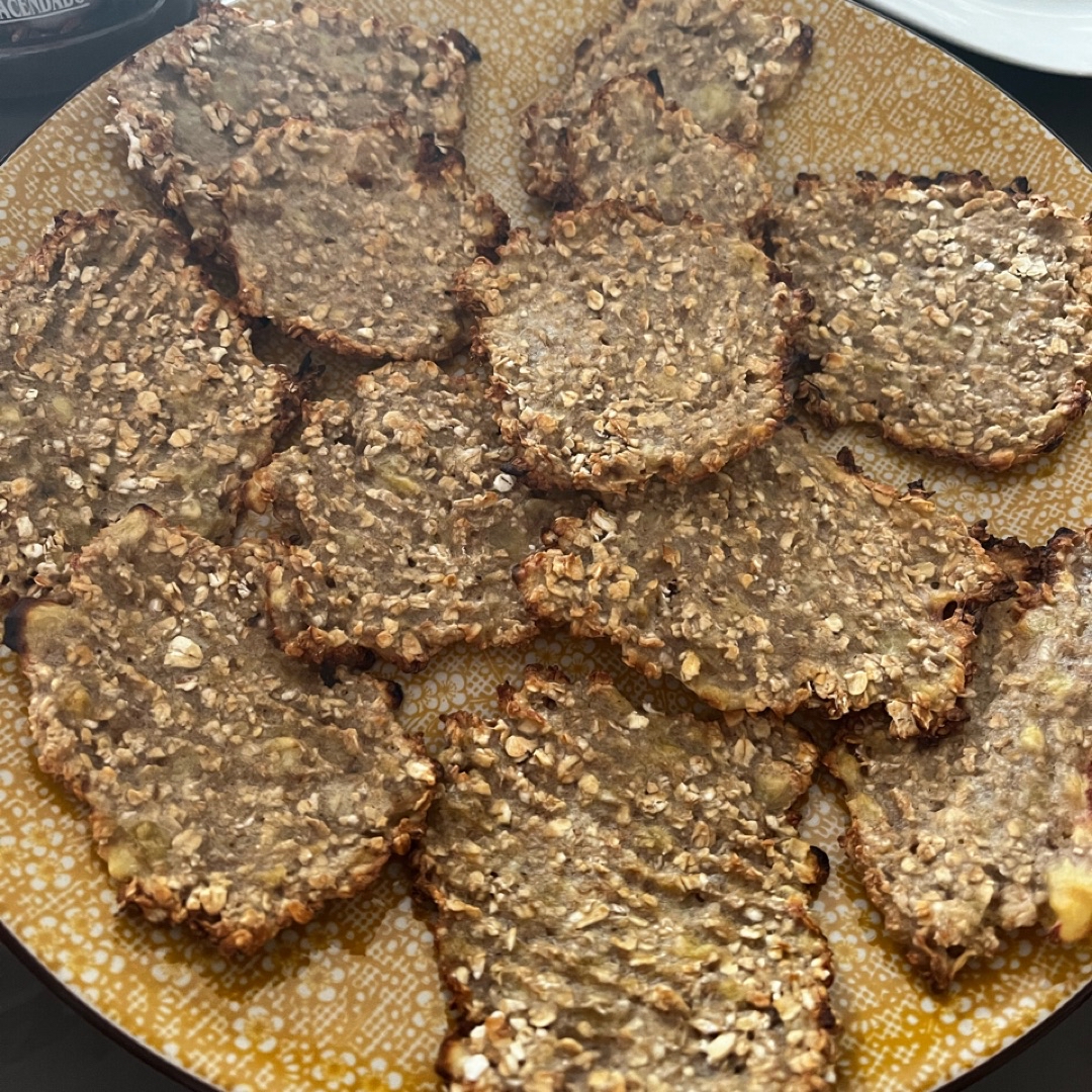 Galletas veganas de avena y plátano Galletas veganas de avena y plátano