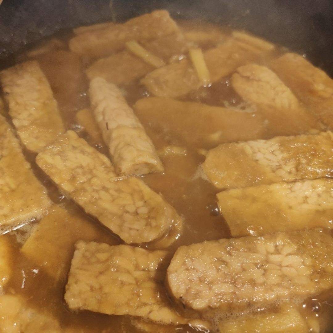 Tempeh en salsa de piña 🌻☀️🤩 Paso 2 Tempeh en salsa de piña 🌻☀️🤩 Paso 2