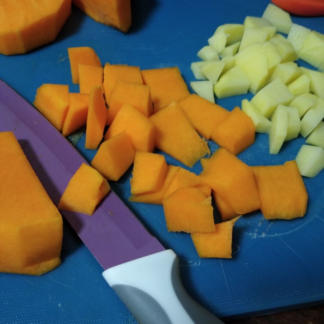 Salmón con verduras  Paso 0