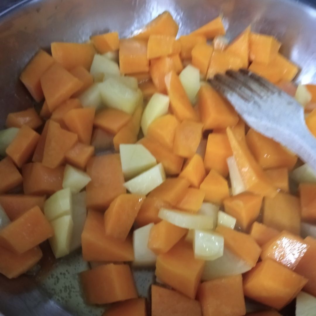 Salmón con verduras  Paso 1