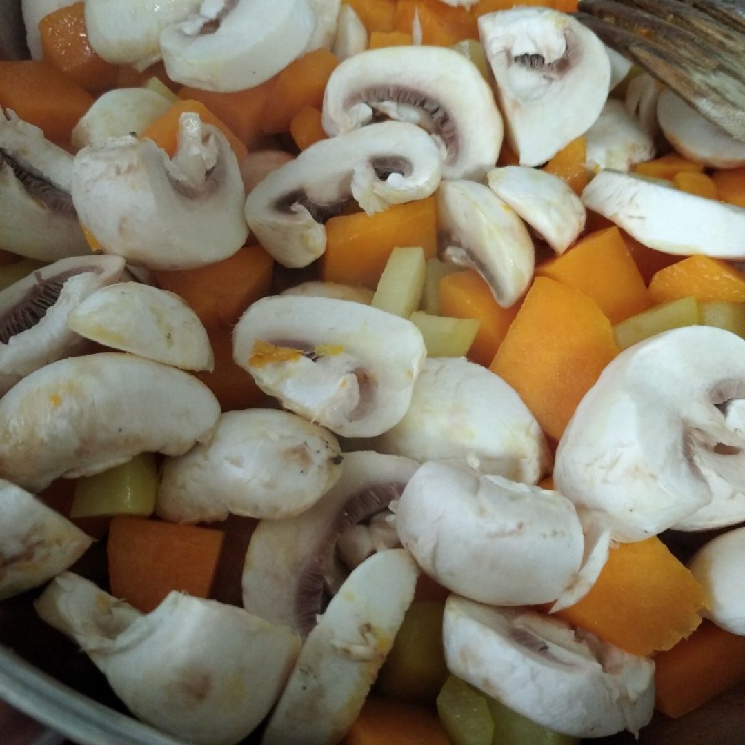 Salmón con verduras  Paso 2
