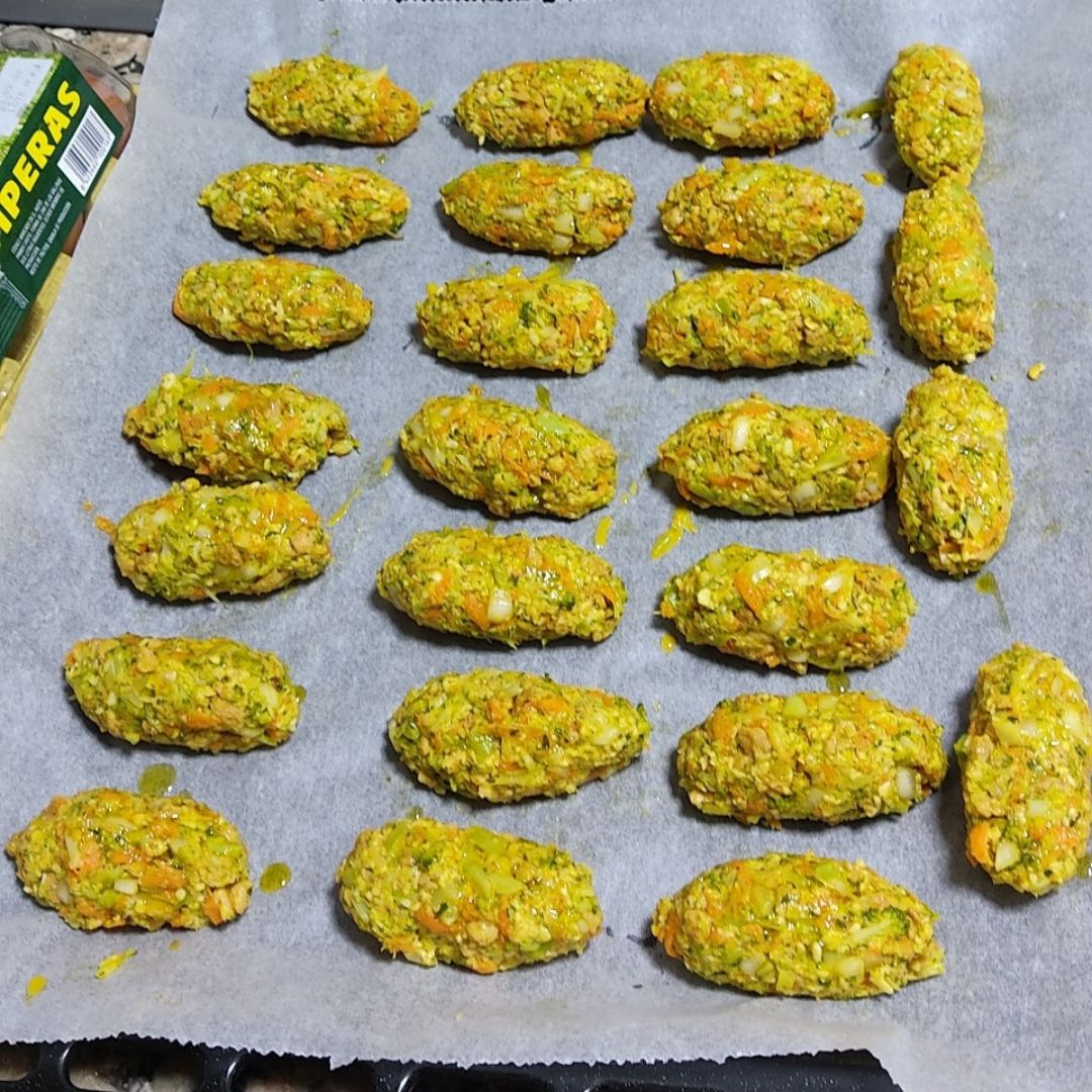 Croquetas de brócoli, zanahoria y soja texturizada al horno Paso 5