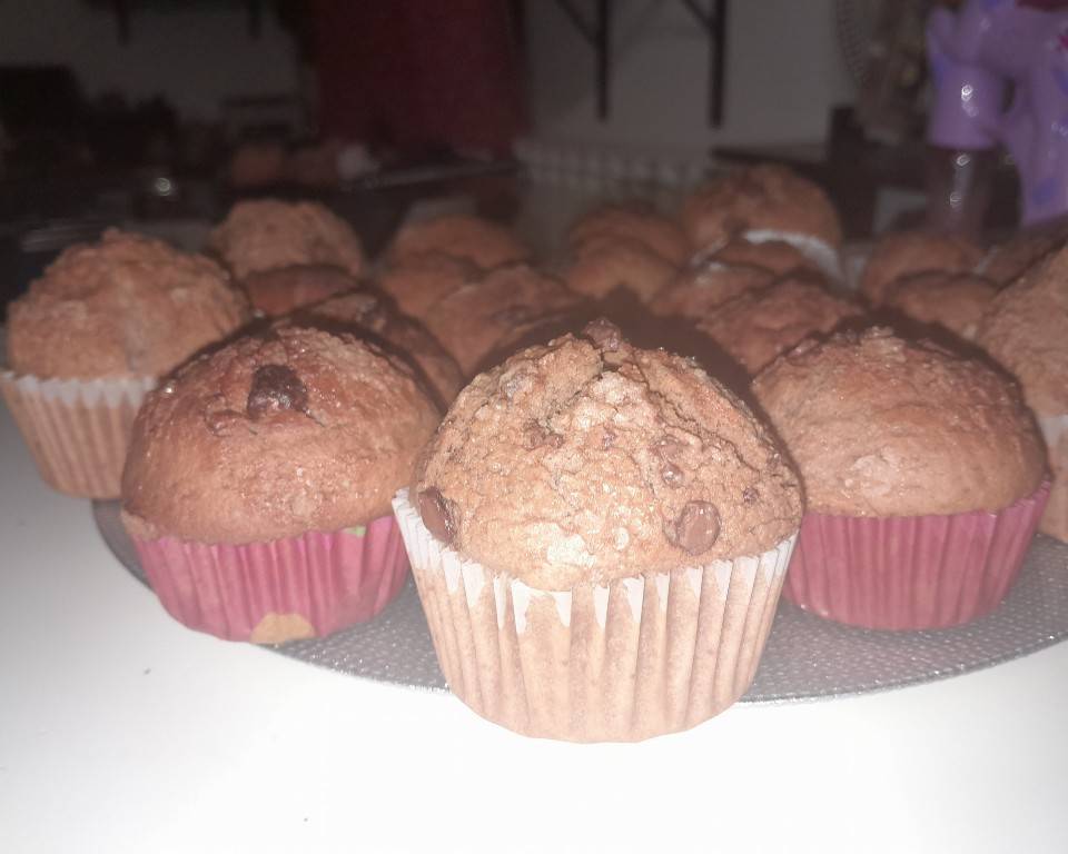 Magdalenas caseras de chocolate 