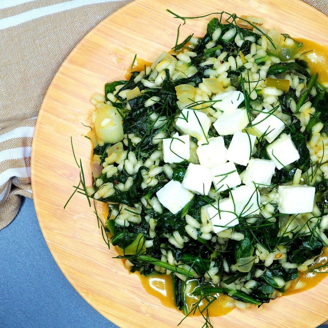 SPANAKORIZO (ARROZ CON ESPINACAS) SPANAKORIZO (ARROZ CON ESPINACAS)