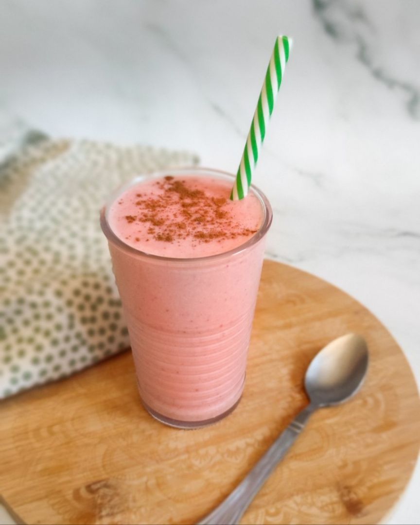 Smoothie de coliflor y fresas Smoothie de coliflor y fresas