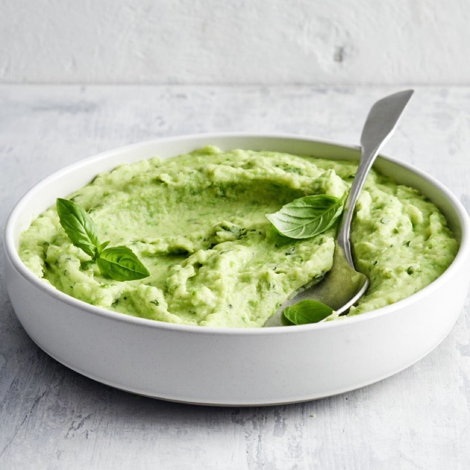 Puré de patatas y guisantes 
