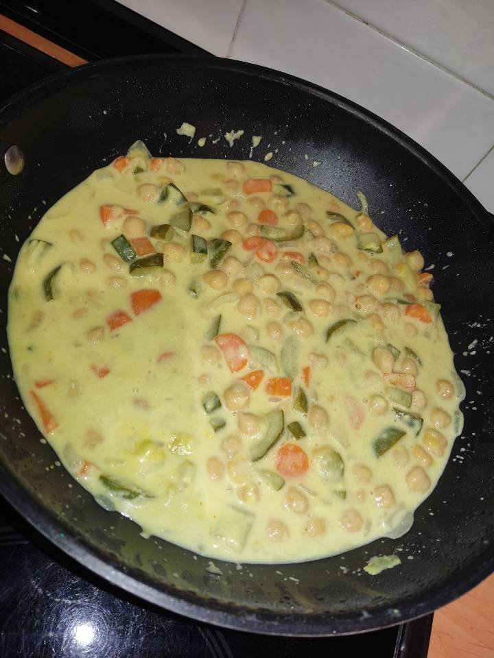Garbanzos cremosos al curry Garbanzos cremosos al curry