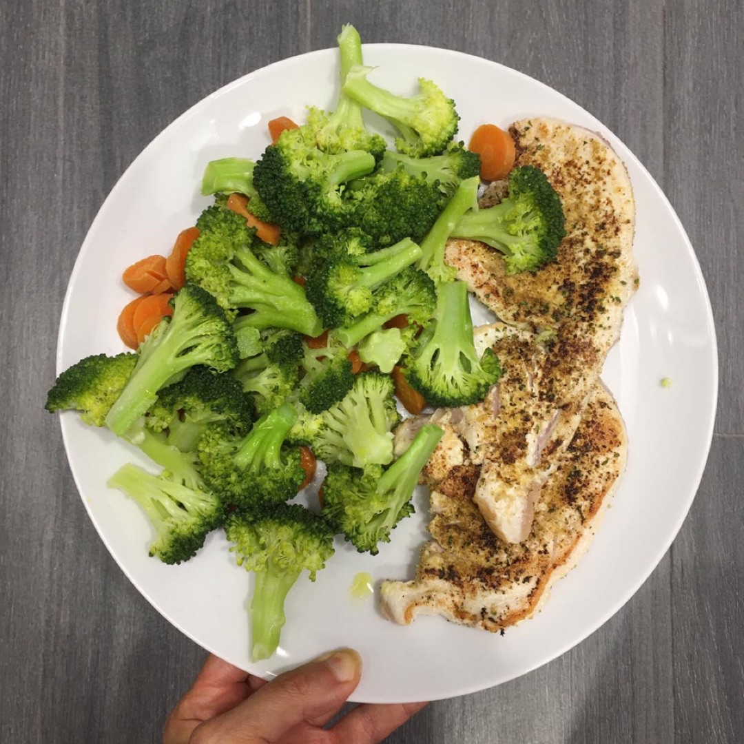 Brócoli al micro con pavo a la plancha Brócoli al micro con pavo a la plancha