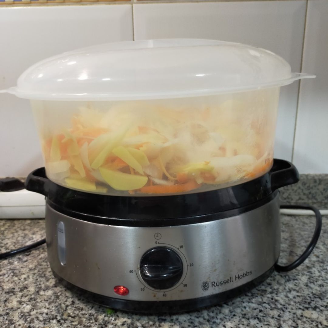 🍈 Ensalada templada de kohlrabi, zanahoria y pollo Paso 7 🍈 Ensalada templada de kohlrabi, zanahoria y pollo Paso 7