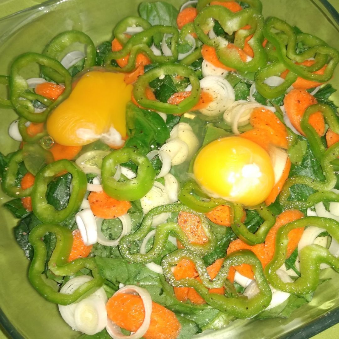 Lasaña verduras con huevo Paso 3