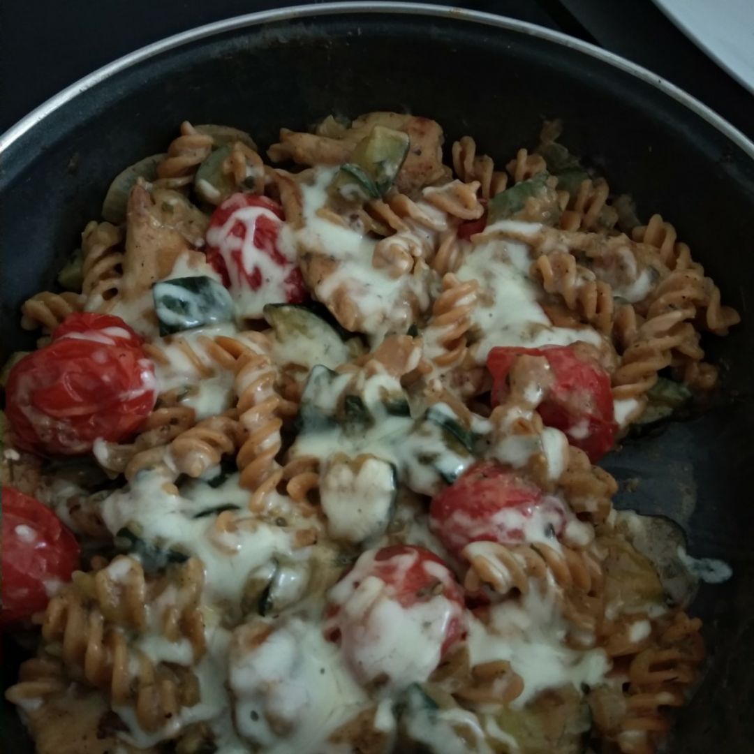 Pasta de lentejas con heura, verduras y salsa tipo bechamel Paso 4