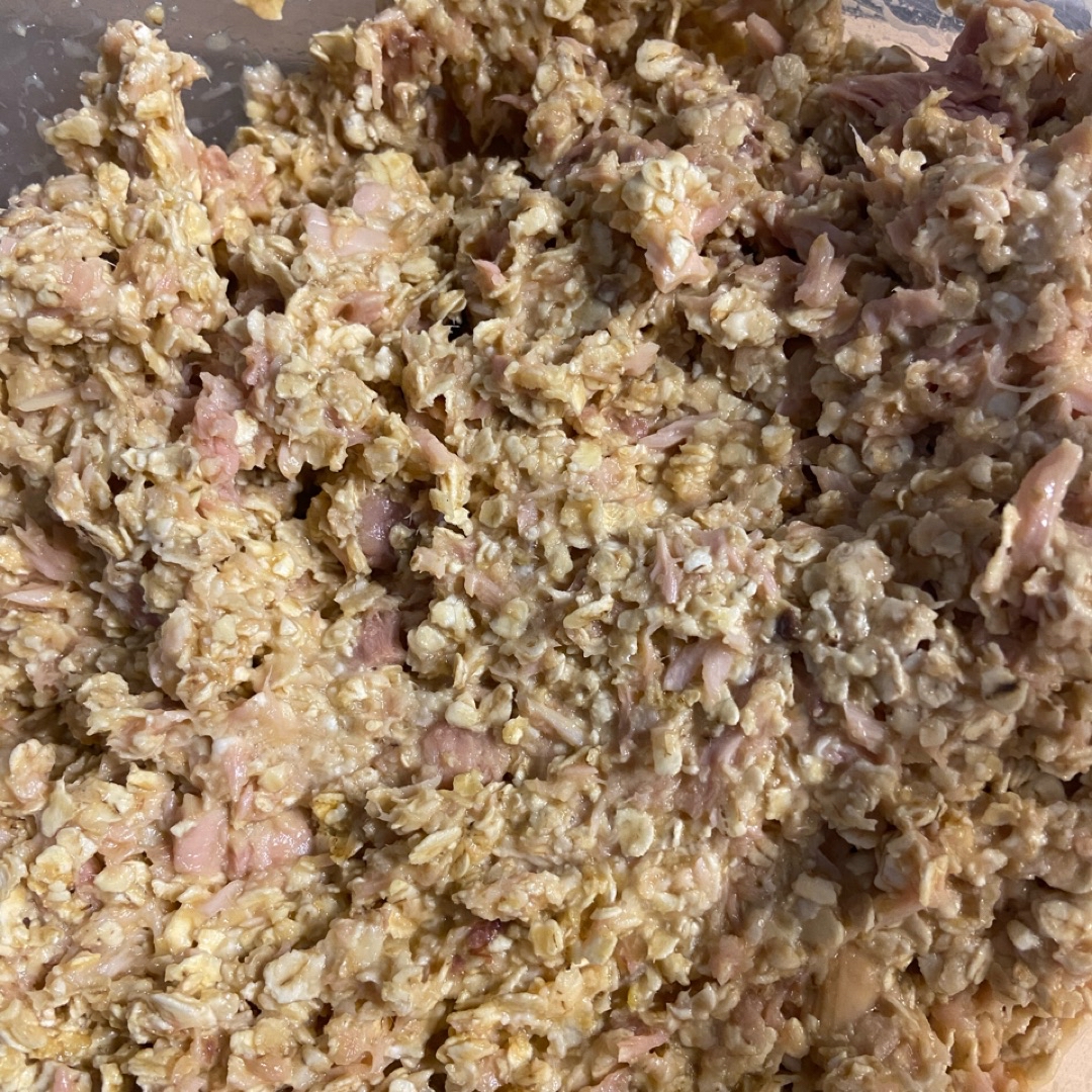 Hamburguesa de avena y bonito Paso 0 Hamburguesa de avena y bonito Paso 0