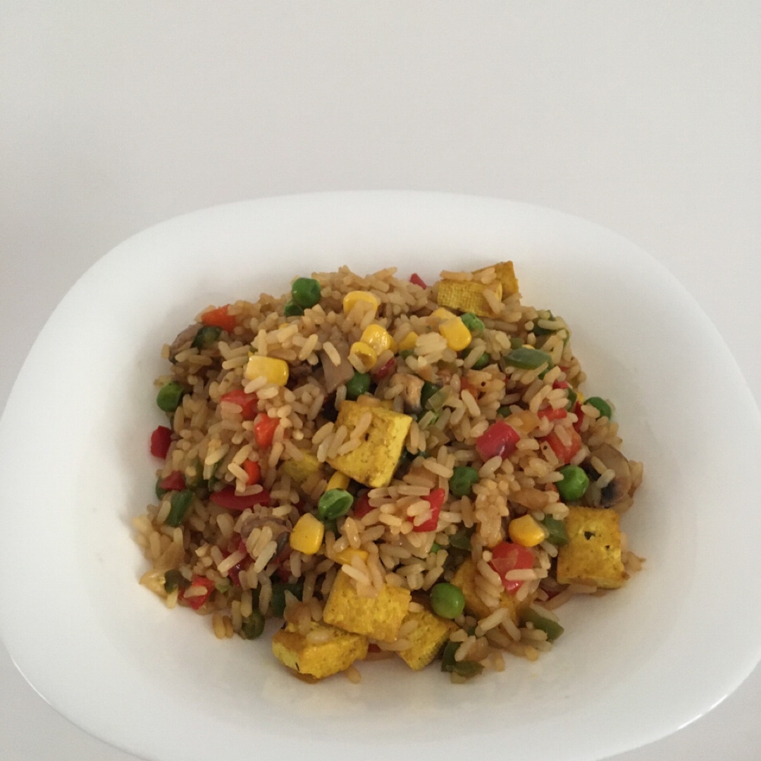 Arroz chino vegano Arroz chino vegano