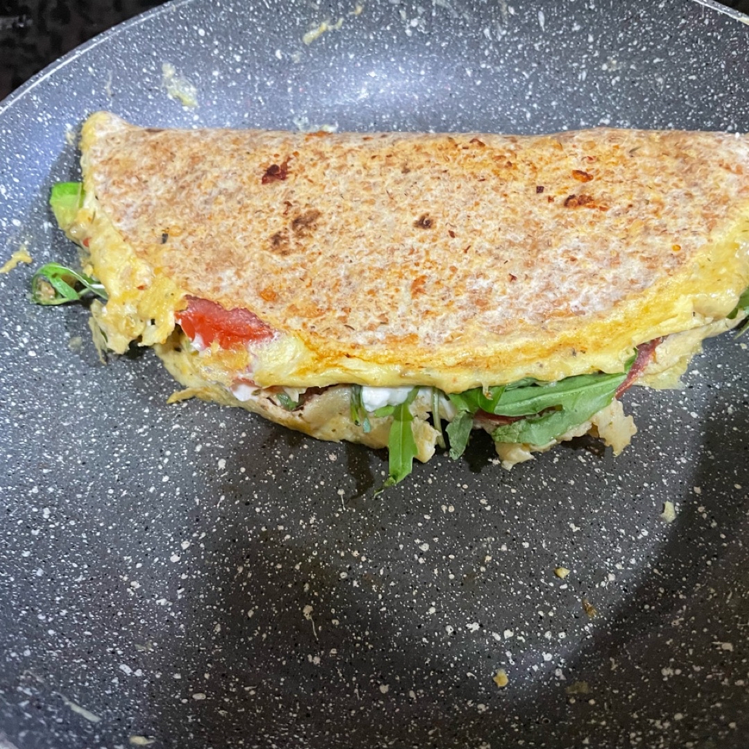“Crep”de tortilla con verduras Paso 4 “Crep”de tortilla con verduras Paso 4