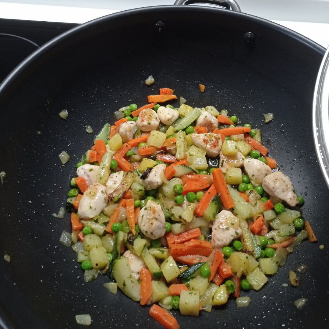 Tallarines con verduras Paso 2 Tallarines con verduras Paso 2