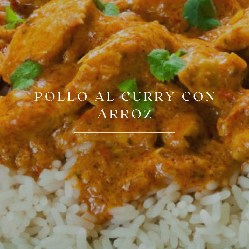 Pollo al curry con arroz (picante y no picante) Pollo al curry con arroz (picante y no picante)