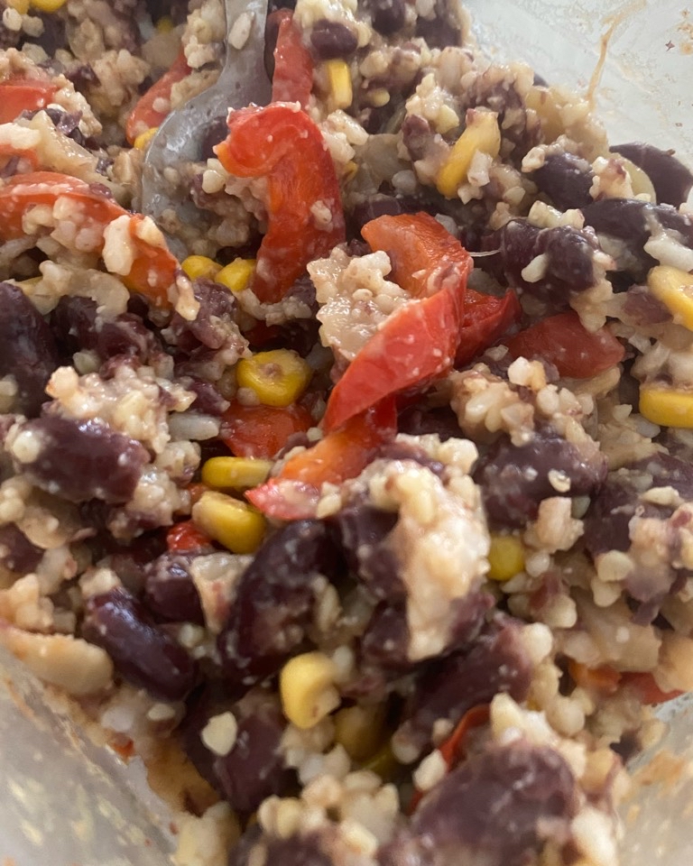 Alubias con arroz y pimiento Alubias con arroz y pimiento