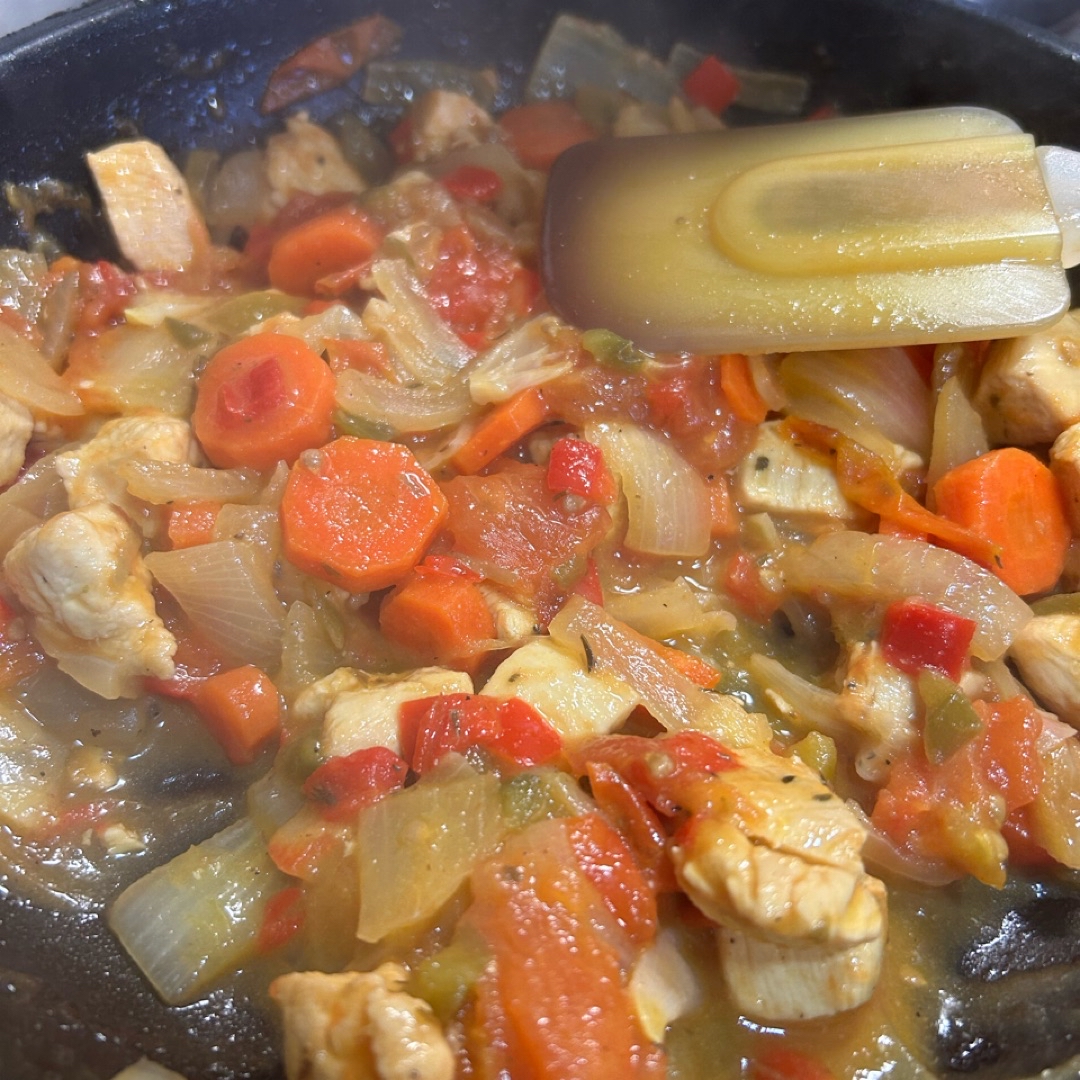 “Cous-cous” con verduras y pollo  Paso 13