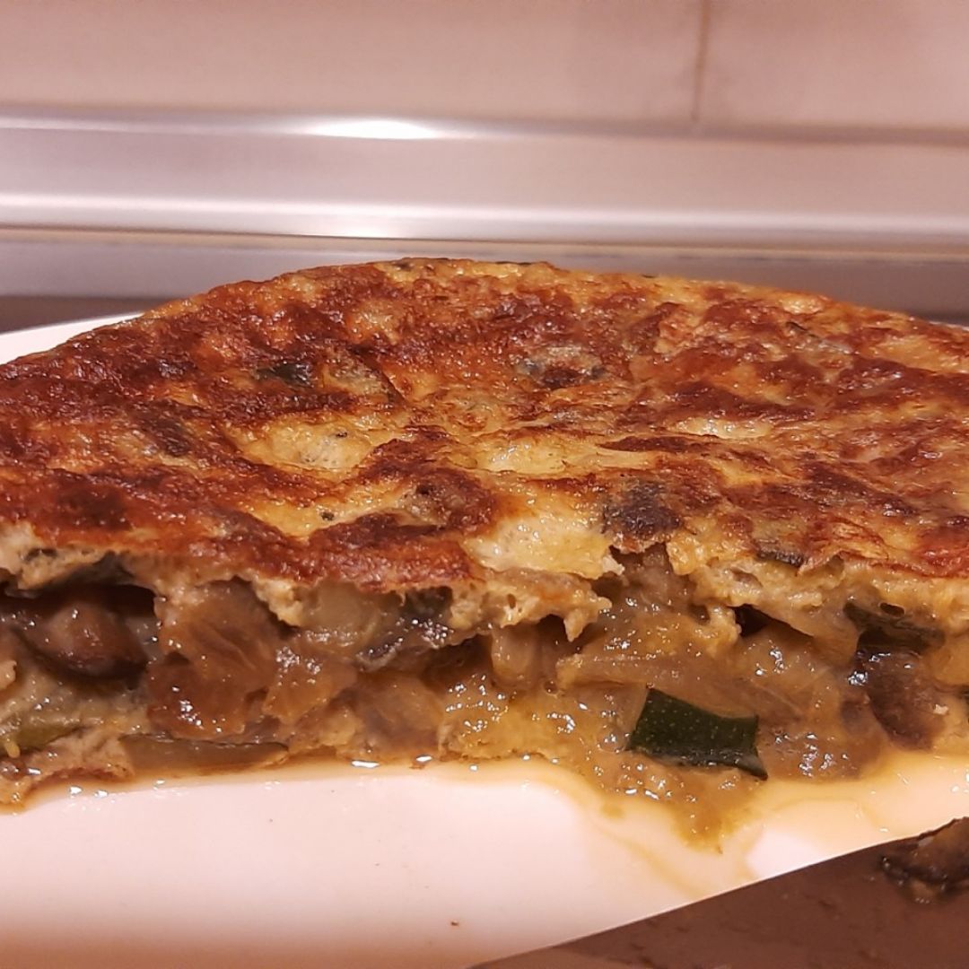 Tortilla de berenjena y calabacín Tortilla de berenjena y calabacín