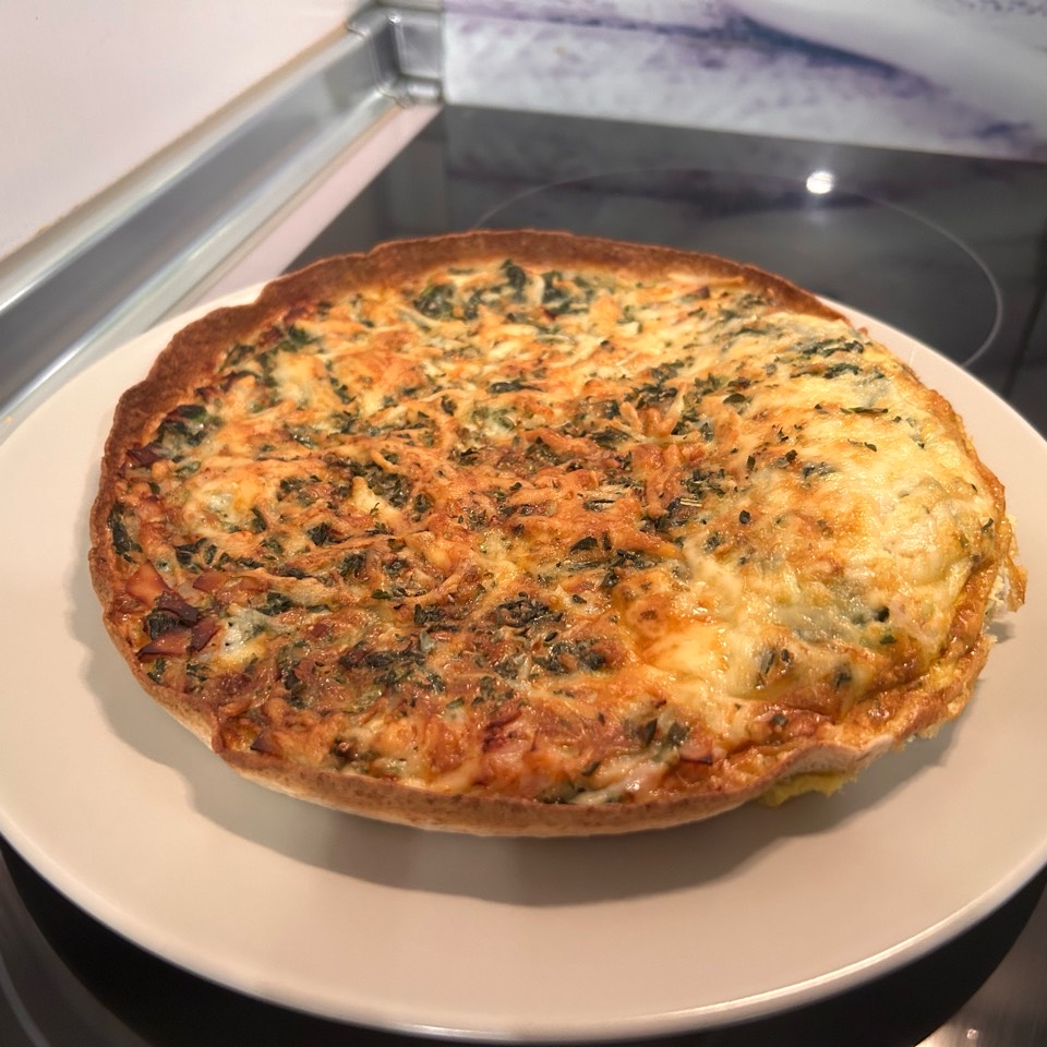 Quiché de Espinacas y Pavo en Airfryer Quiché de Espinacas y Pavo en Airfryer
