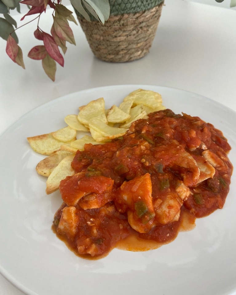 Merluza a la roteña Merluza a la roteña