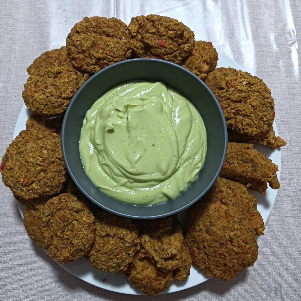 Falafel de calabaza 🎃 y mayonesa de aguacate 🥑 Falafel de calabaza 🎃 y mayonesa de aguacate 🥑