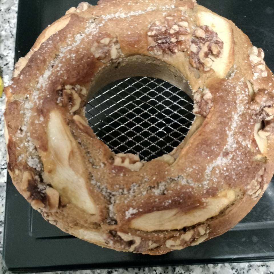 Bizcocho de avena,nueces y manzana