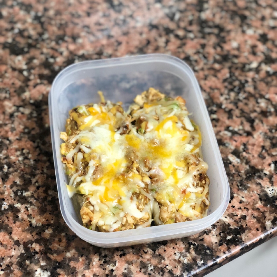 Berenjena rellena de pollo Paso 6 Berenjena rellena de pollo Paso 6