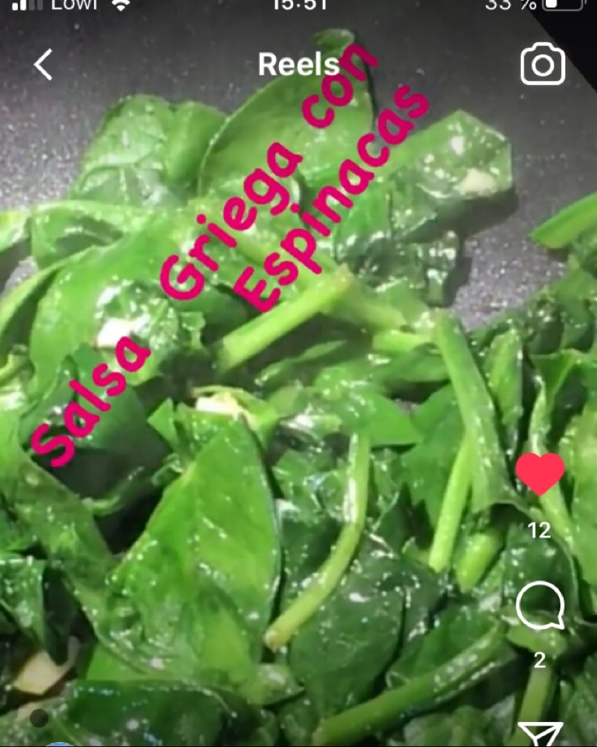 Salsa Griega con espinacas Salsa Griega con espinacas