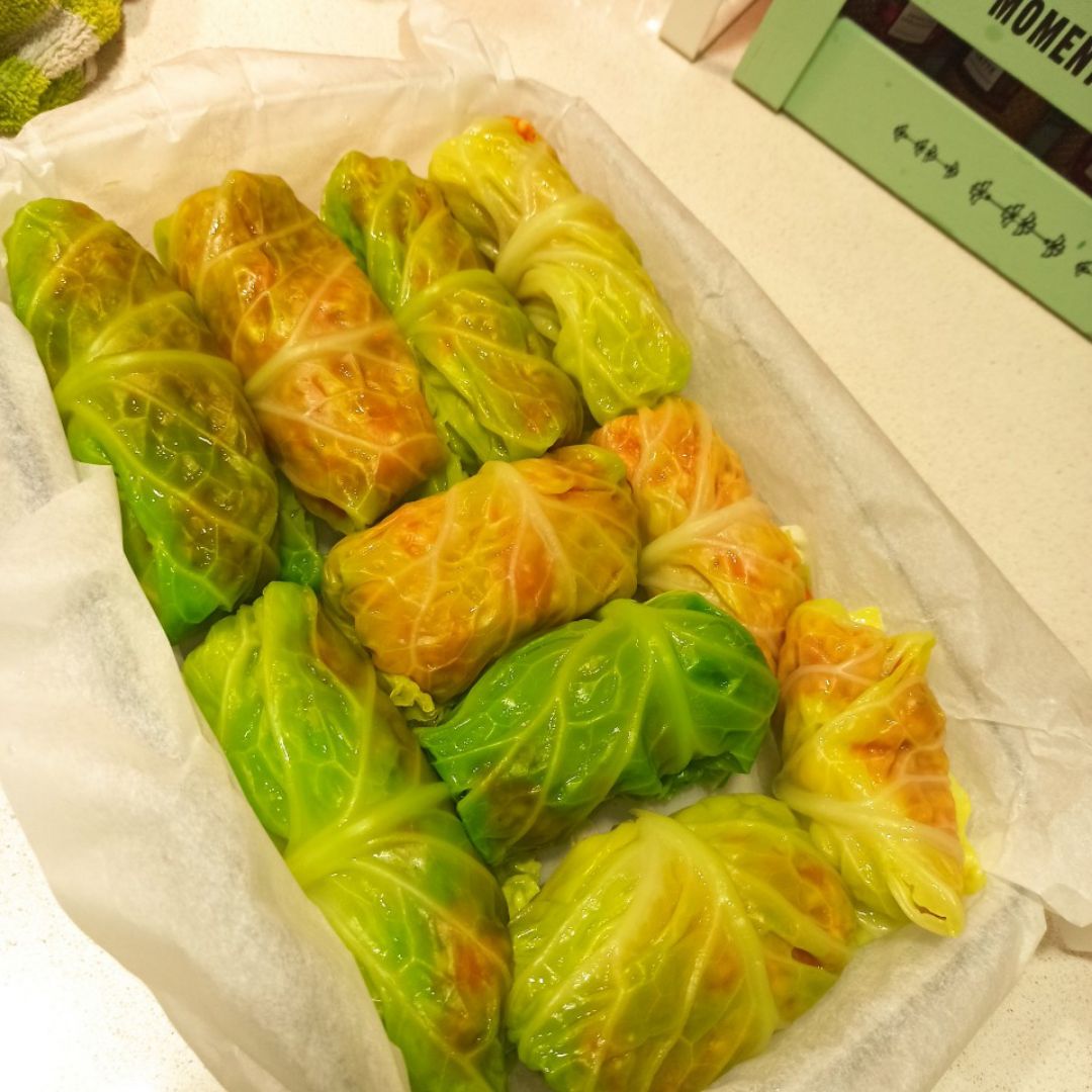 Rollos de col con soja y arroz Paso 3 Rollos de col con soja y arroz Paso 3