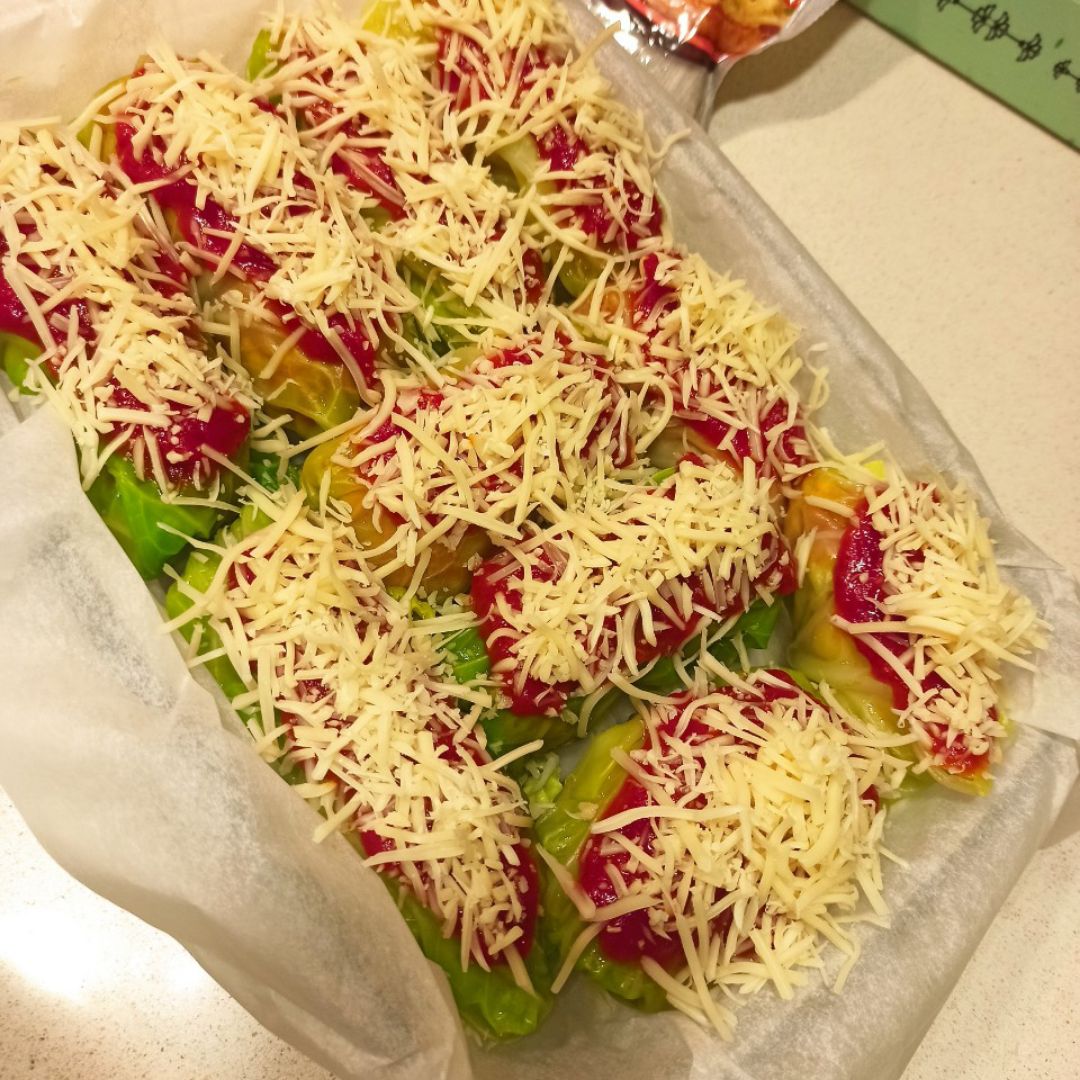 Rollos de col con soja y arroz Paso 4 Rollos de col con soja y arroz Paso 4