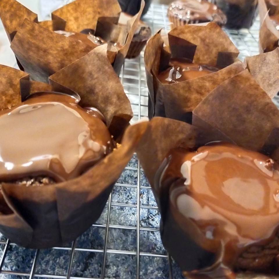Muffins de chocolate rellenos 😍 Muffins de chocolate rellenos 😍