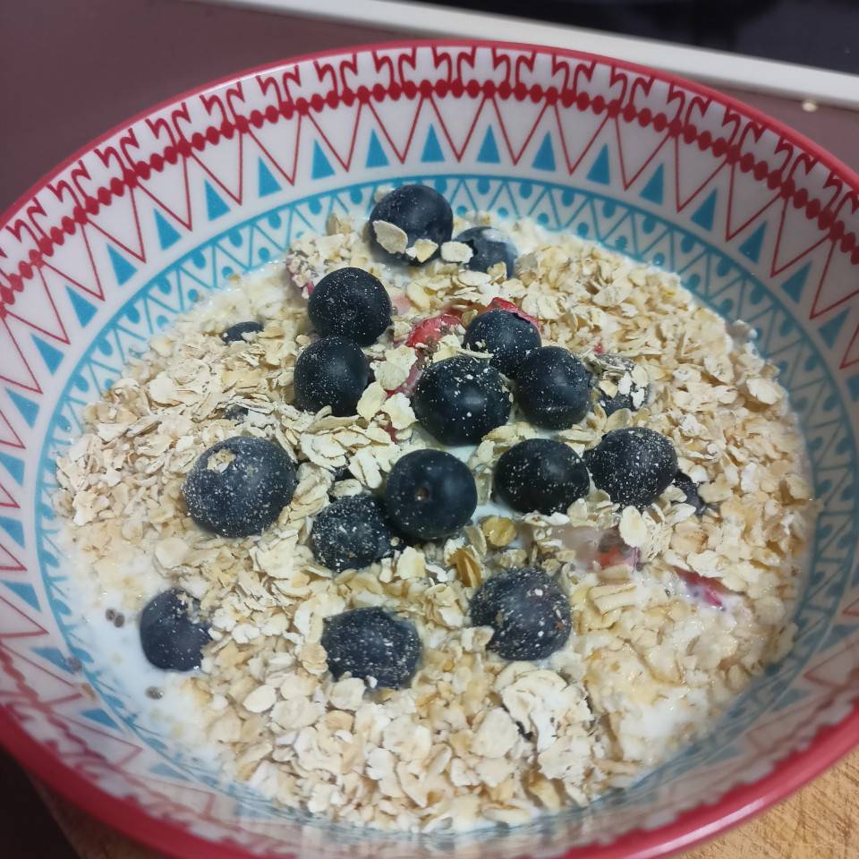 Kéfir con frutos rojos