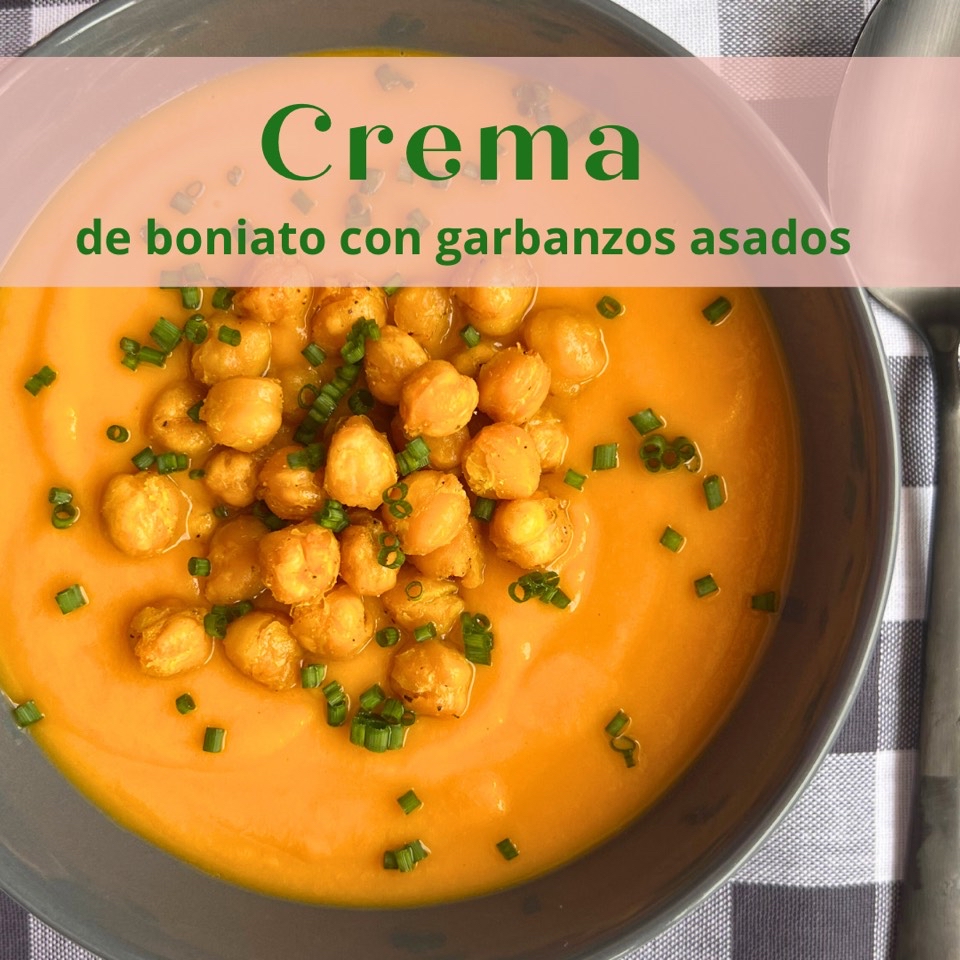 Crema de boniato y garbanzos 