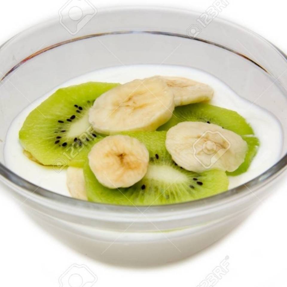 Yogur griego con frutas Yogur griego con frutas