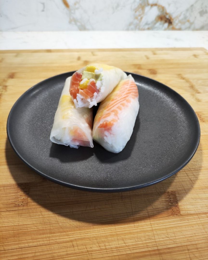 Rollitos de salmón Rollitos de salmón