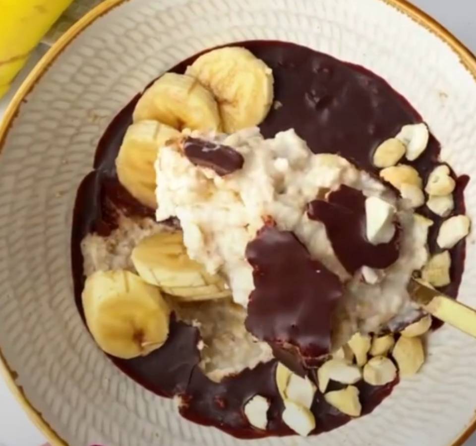 Overnight oats platano