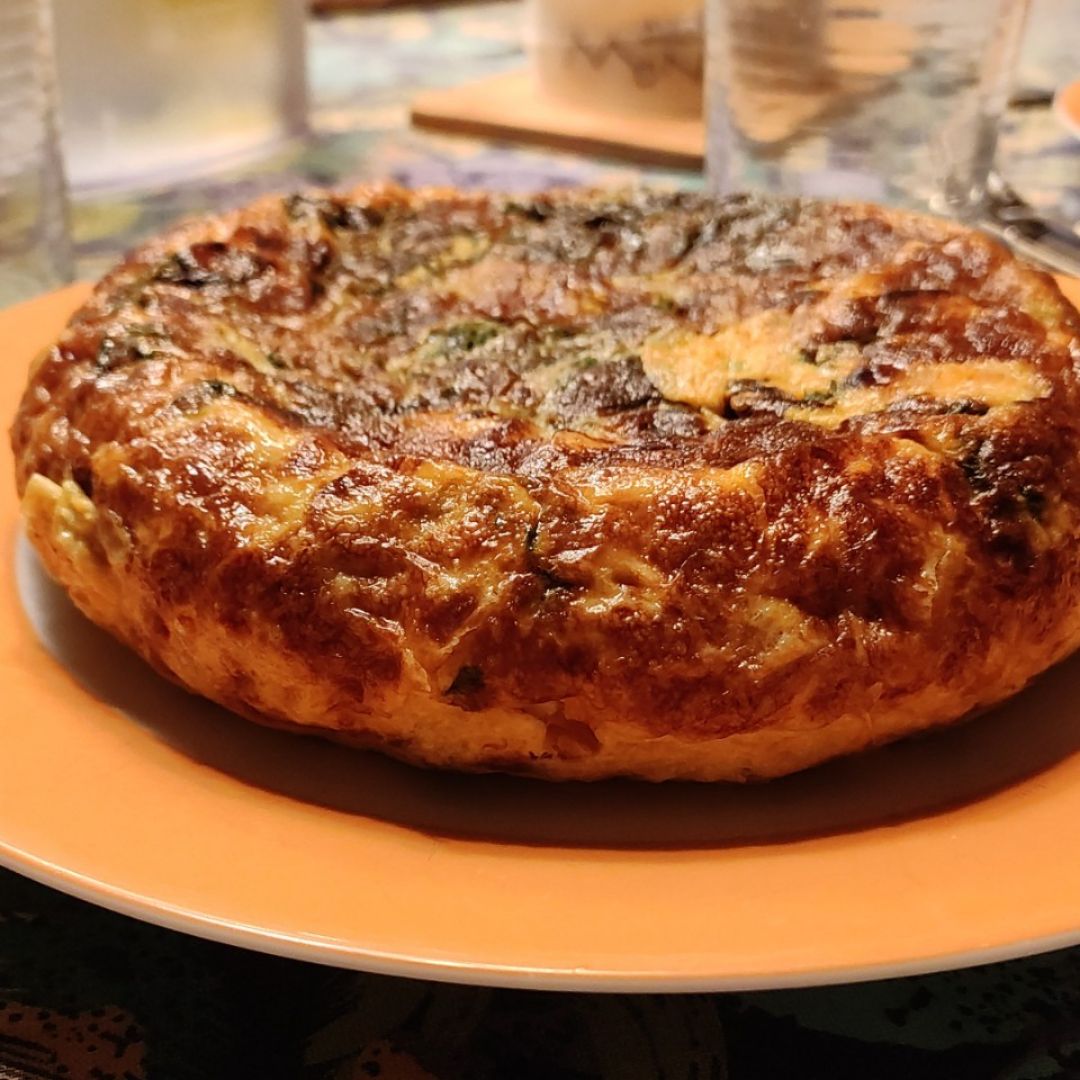 Tortilla de calabaza y espinaca Tortilla de calabaza y espinaca