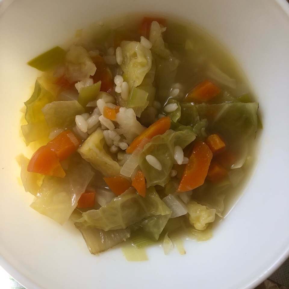 Sopa de verduras con arroz Sopa de verduras con arroz