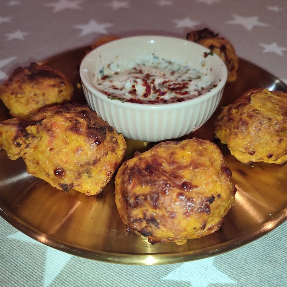 Bolas de calabaza y zanahoria.