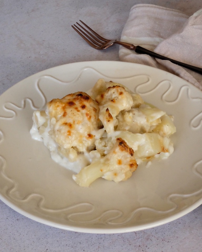 Coliflor gratinada al rico coco Coliflor gratinada al rico coco