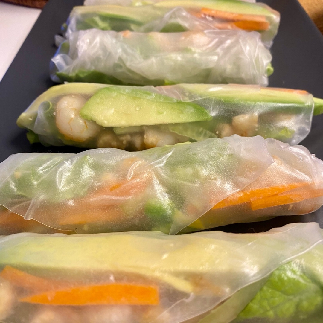 Rollitos vietnamitas con gambas Rollitos vietnamitas con gambas