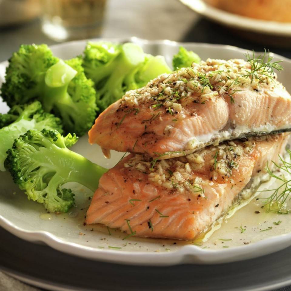 Salmón ana con brocoli