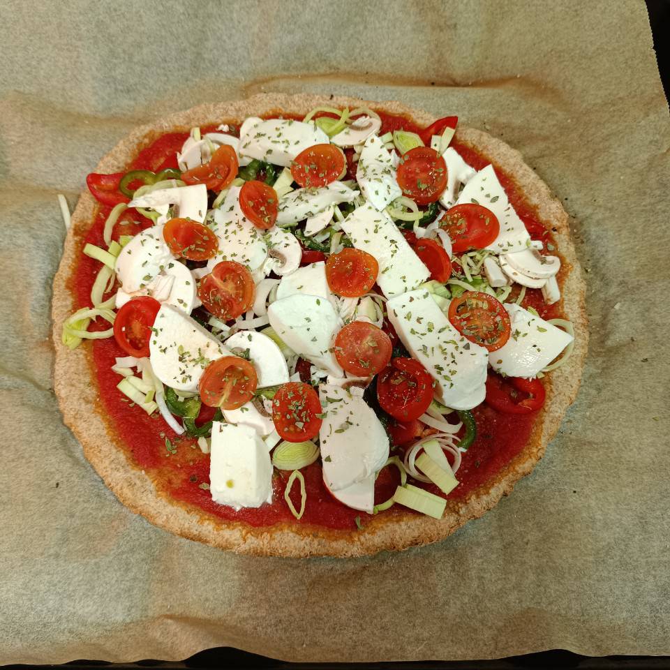 Pizza saludable de verduras